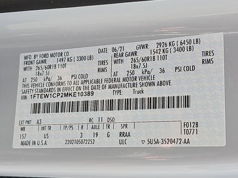 Used 2021 Ford F150 XLT w/ Equipment Group 302A High image 34