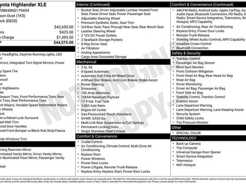 Used 2022 Toyota Highlander XLE AWD/4WD image 11