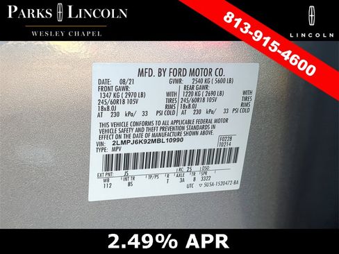 Certified 2021 Lincoln Nautilus Reserve image 35