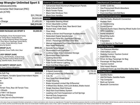 Used 2020 Jeep Wrangler Unlimited Sport S image 15