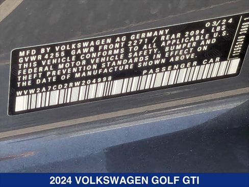 Used 2024 Volkswagen GTI SE w/ SE Leather Seats Package FWD image 23