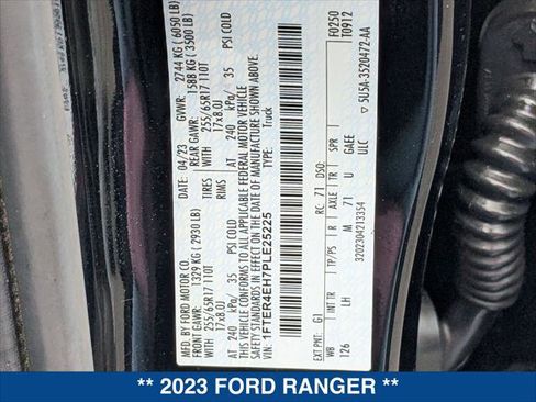 Certified 2023 Ford Ranger XLT w/ Equipment Group 301A Mid RWD image 24