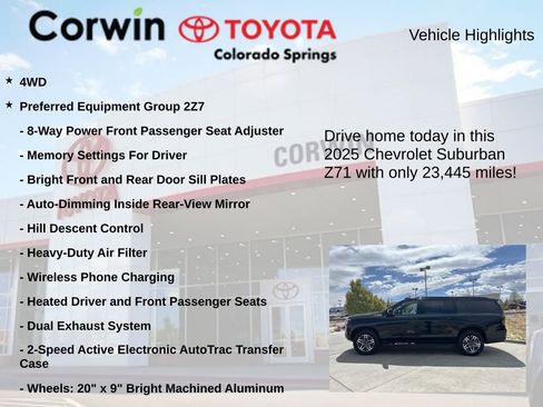 Used 2025 Chevrolet Suburban Z71 AWD/4WD image 6