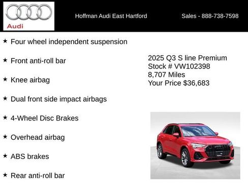 Certified 2025 Audi Q3 2.0T Premium w/ Convenience Package AWD/4WD image 36