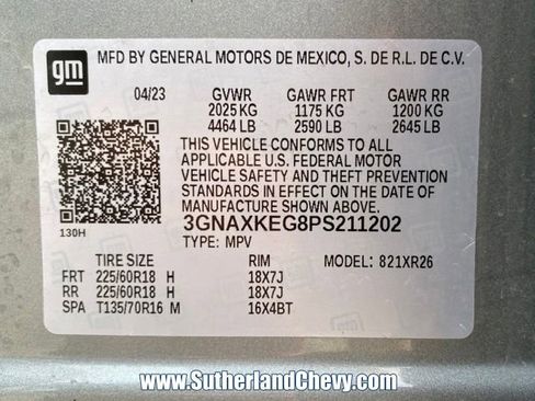 Used 2023 Chevrolet Equinox LT FWD image 42