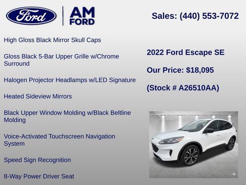 Used 2022 Ford Escape SE w/ SE Sport Appearance Package AWD/4WD image 36