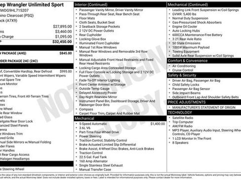 Used 2017 Jeep Wrangler Unlimited Sport w/ Max Tow Package AWD/4WD image 4