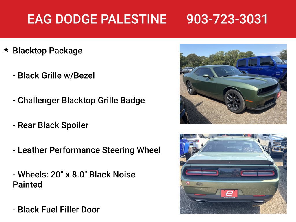 Used 2021 Dodge Challenger SXT w/ Blacktop Package RWD image 8