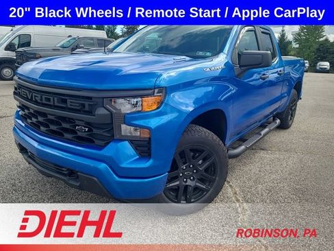 Used 2025 Chevrolet Silverado 1500 Custom w/ Turbomax Blackout Package AWD/4WD image 1