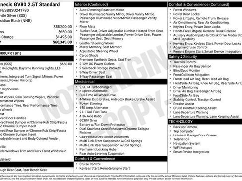 Used 2025 Genesis GV80 2.5T Standard image 10