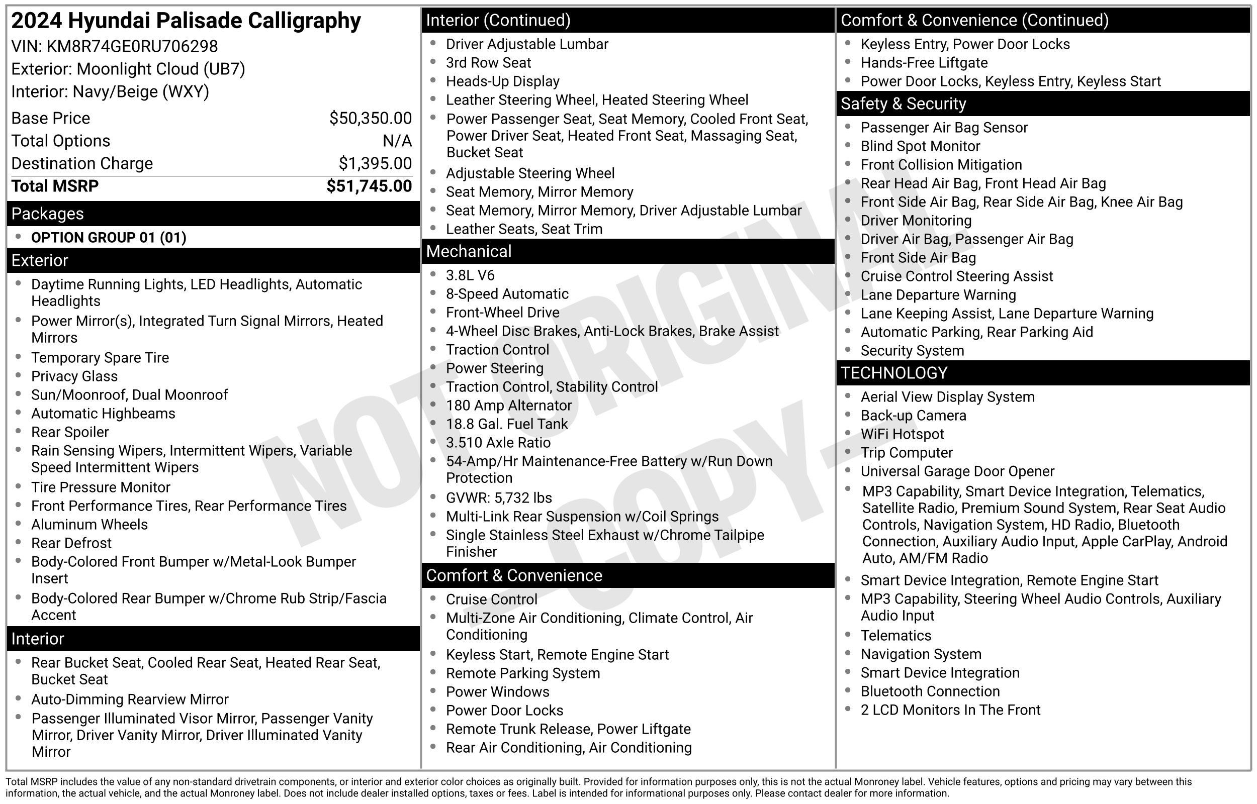 Used 2024 Hyundai Palisade Calligraphy FWD image 2