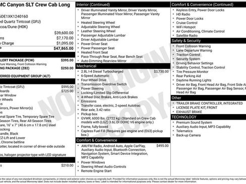 Used 2019 GMC Canyon SLT w/ Driver Alert Package AWD/4WD image 29