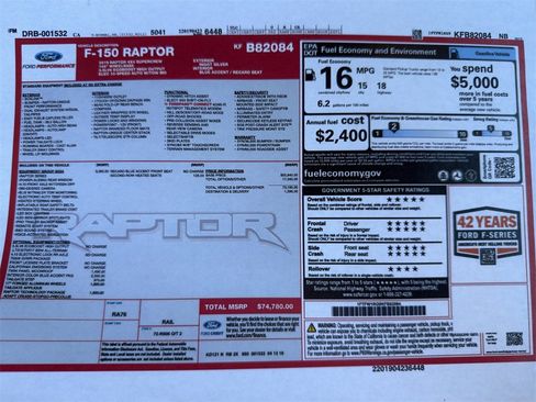 Used 2019 Ford F150 Raptor w/ Equipment Group 802A Luxury image 2