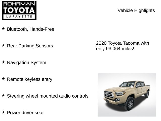 Used 2020 Toyota Tacoma Limited AWD/4WD image 7