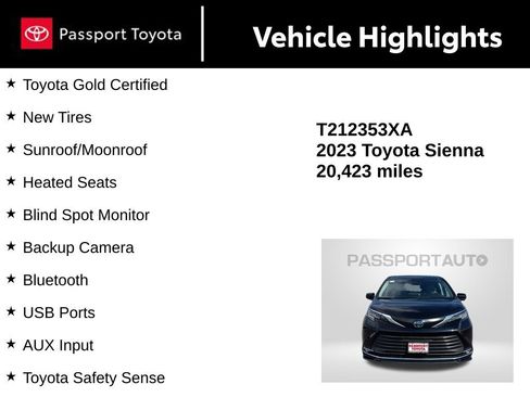 Certified 2023 Toyota Sienna XLE image 14
