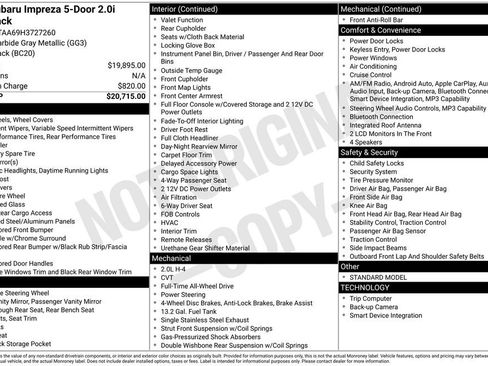 Used 2017 Subaru Impreza 2.0i image 25