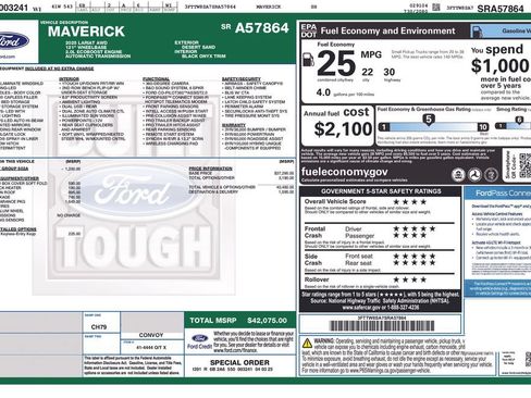 Used 2025 Ford Maverick Lariat w/ Black Appearance Package AWD/4WD image 10