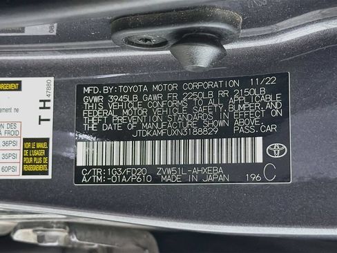 Used 2022 Toyota Prius LE FWD image 30