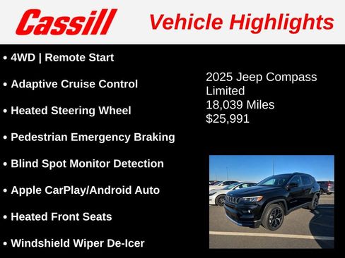 Used 2025 Jeep Compass Limited AWD/4WD image 3