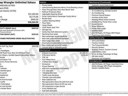 Used 2013 Jeep Wrangler Unlimited Sahara w/ Connectivity Group image 10