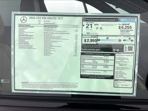 New 2026 Mercedes-Benz GLE 450 4MATIC image 13