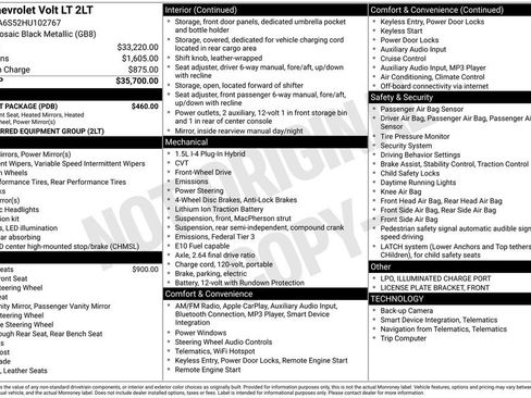 Used 2017 Chevrolet Volt LT w/ Comfort Package FWD image 47