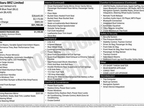 Used 2019 Subaru BRZ Limited w/ Performance Package image 50