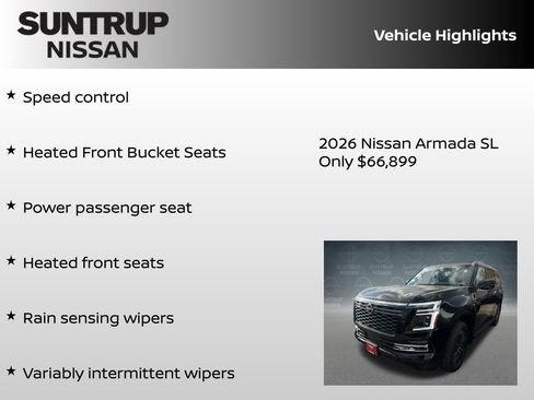 New 2026 Nissan Armada SL w/ Captain's Chari Seat Package image 35