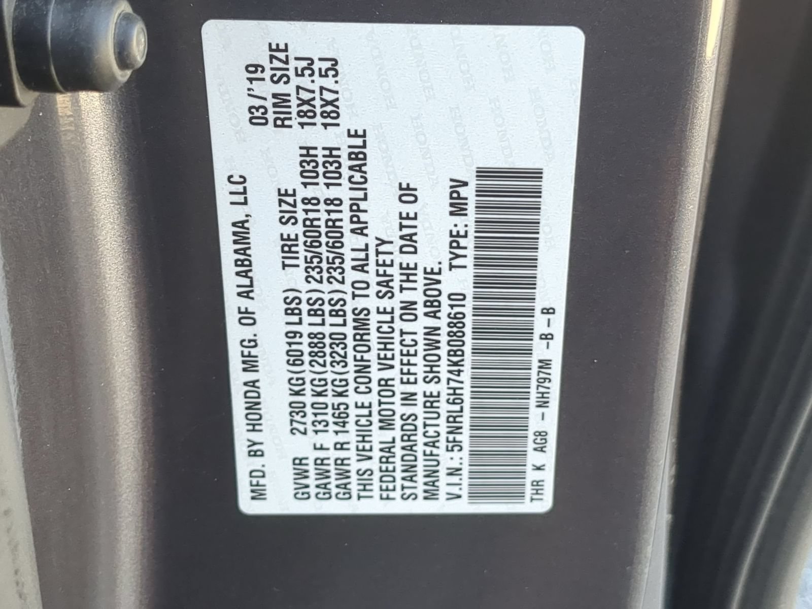 Used 2019 Honda Odyssey EX-L image 32