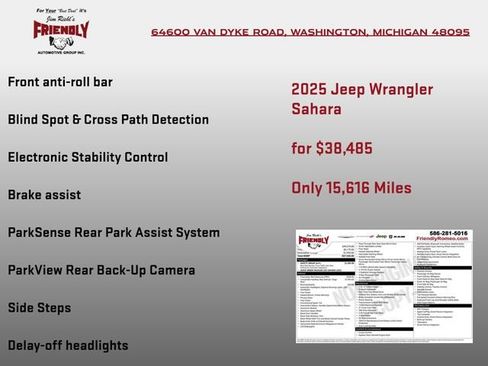 Used 2025 Jeep Wrangler Sahara w/ Safety Group image 7