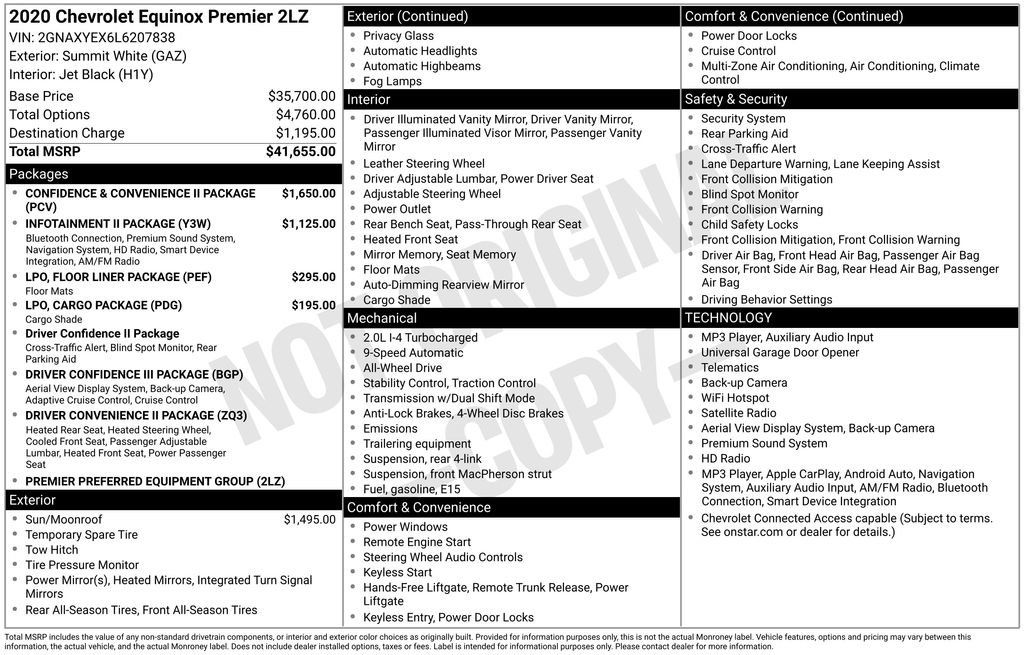 Used 2020 Chevrolet Equinox Premier AWD/4WD image 6