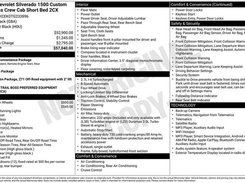 Used 2026 Chevrolet Silverado 1500 Custom Trail Boss AWD/4WD image 40