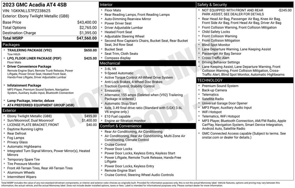 Certified 2023 GMC Acadia AT4 w/ Trailering Package AWD/4WD image 5