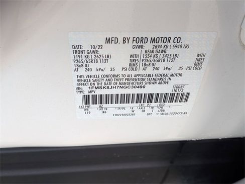 Used 2022 Ford Explorer Timberline w/ Timberline Technology Package image 44