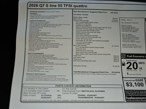 New 2026 Audi Q7 Premium Plus image 23