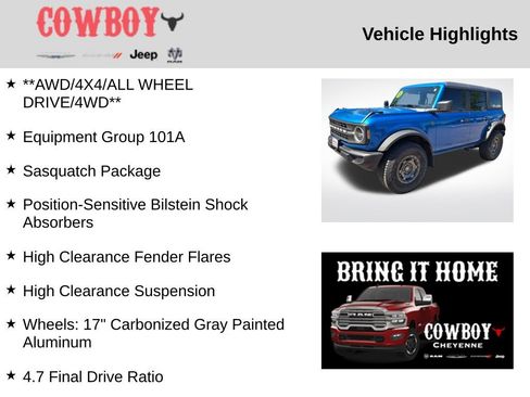 Used 2025 Ford Bronco 4-Door w/ Sasquatch Package AWD/4WD image 5
