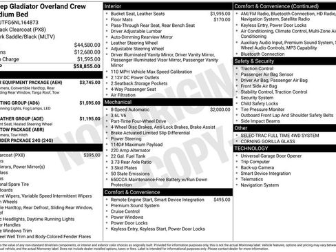Used 2022 Jeep Gladiator Overland w/ Popular Equipment Package AWD/4WD image 2
