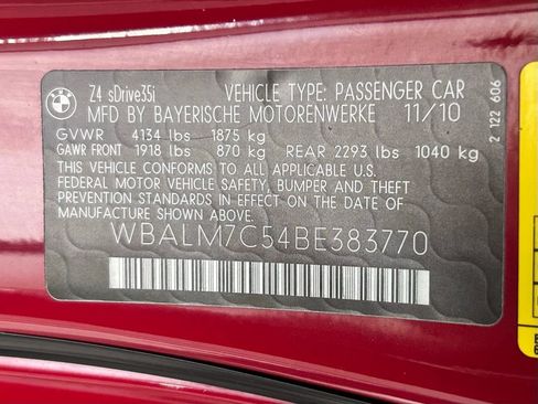 Used 2011 BMW Z4 sDrive35i w/ Premium Pkg RWD image 20