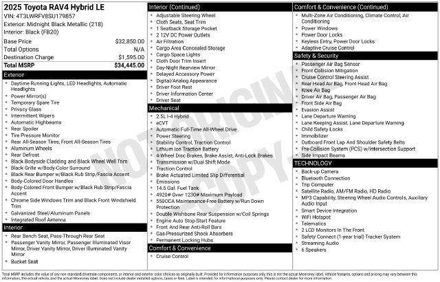 Certified 2025 Toyota RAV4 LE AWD/4WD image 35