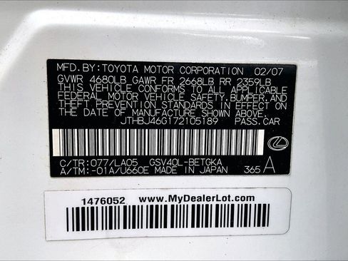 Used 2007 Lexus ES 350 FWD image 19