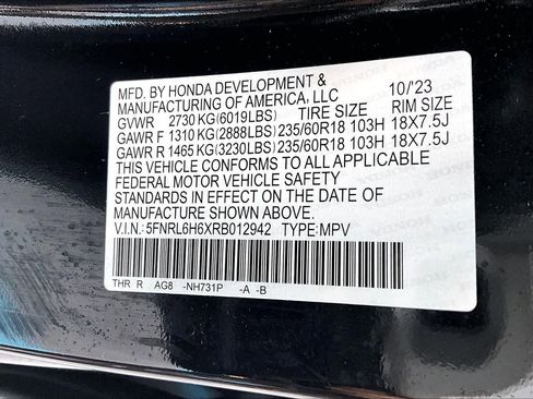 Certified 2024 Honda Odyssey EX-L image 32