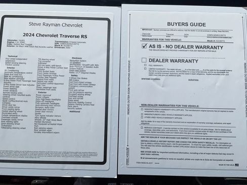 Certified 2024 Chevrolet Traverse RS AWD/4WD image 26