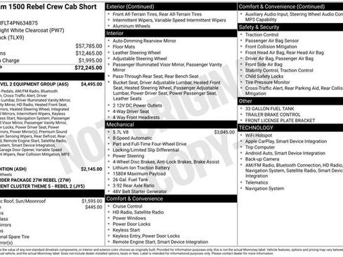 Used 2023 RAM 1500 Rebel w/ Rebel Level 2 Equipment Group AWD/4WD image 29