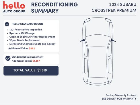 Used 2024 Subaru Crosstrek 2.0i Premium w/ Crosstrek Mirror Package AWD/4WD image 3