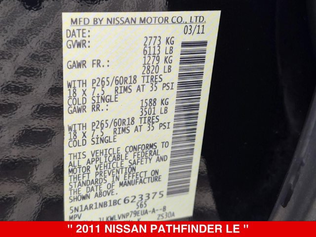 Used 2011 Nissan Pathfinder LE AWD/4WD image 39