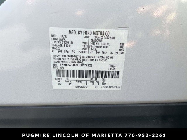 Used 2017 Ford Explorer XLT w/ Equipment Group 202A FWD image 32