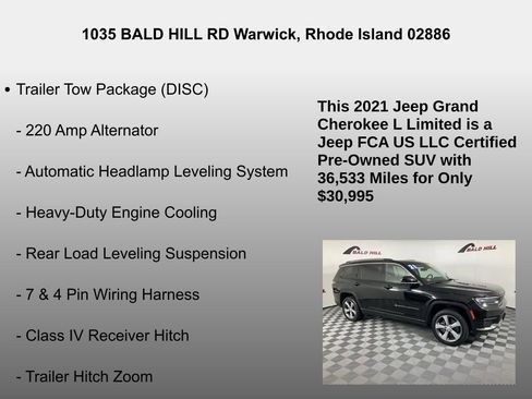 Certified 2021 Jeep Grand Cherokee L Limited w/ Luxury Tech Group II image 7