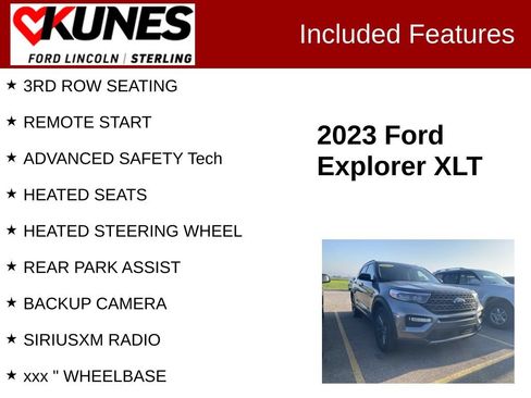 Used 2023 Ford Explorer XLT w/ Equipment Group 202A AWD/4WD image 2