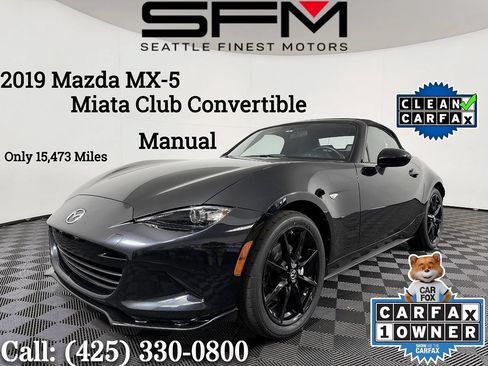 Used 2019 MAZDA MX-5 Miata Club RWD image 1