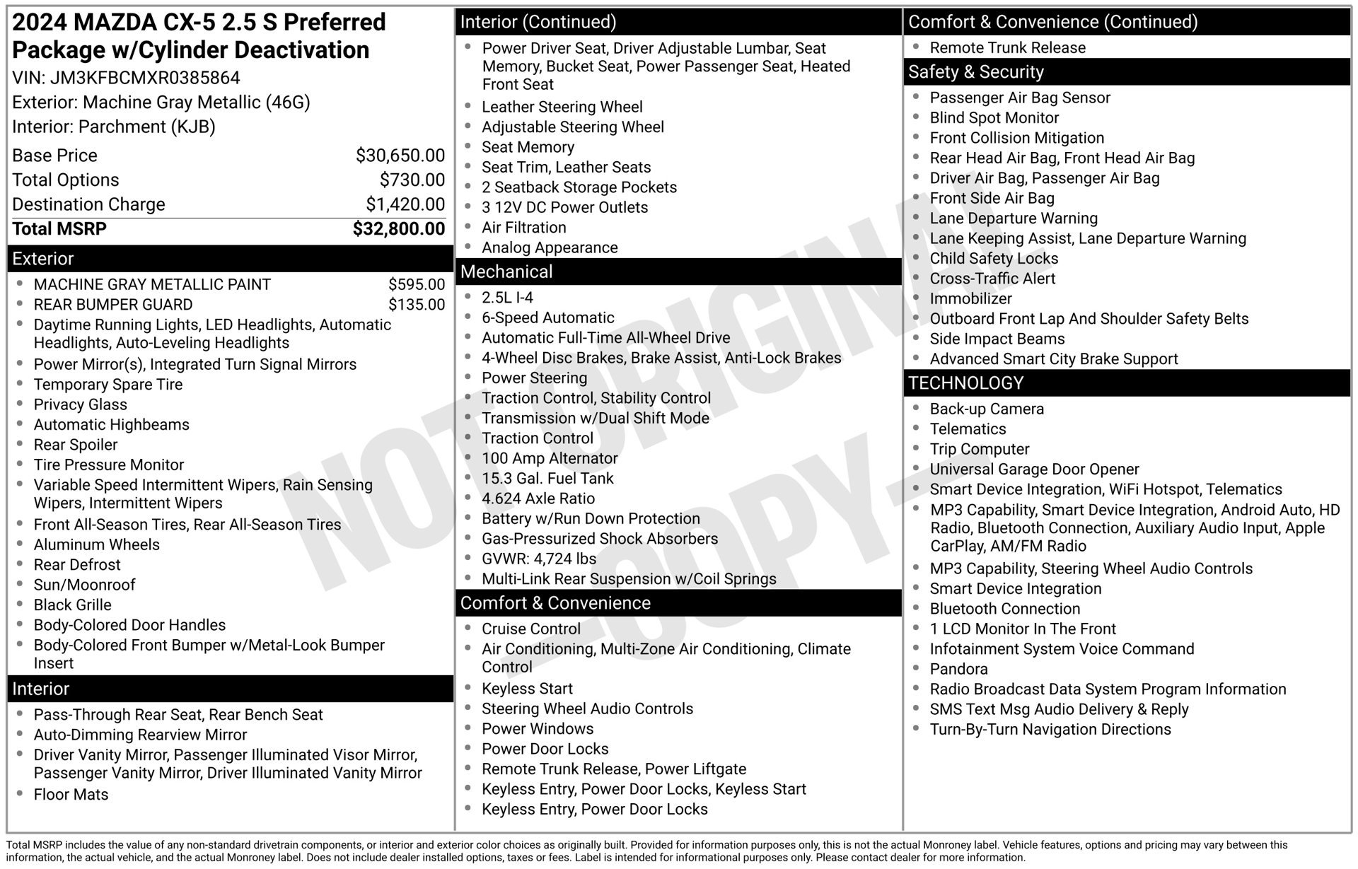 Certified 2024 MAZDA CX-5 AWD 2.5 S w/ Preferred Package image 42